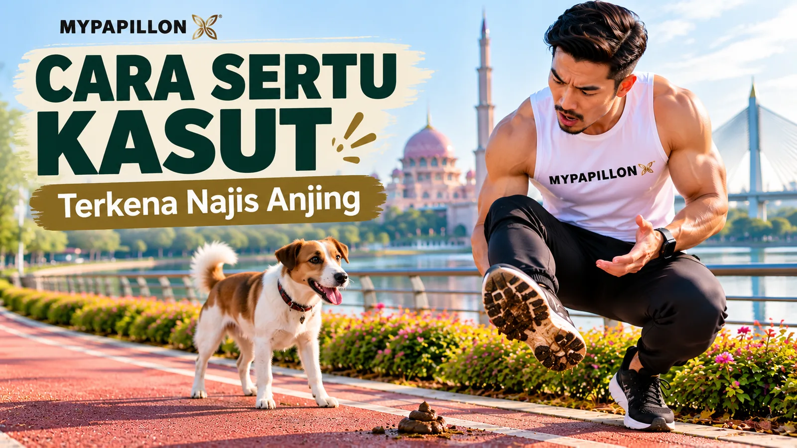 Cara sertu kasut terkena najis anjing dengan betul