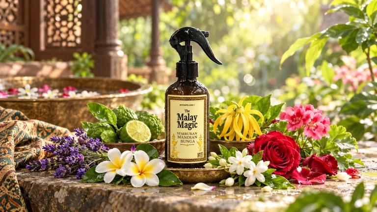 The Malay Magic semburan mandian bunga dengan tujuh bahan bunga dan herba