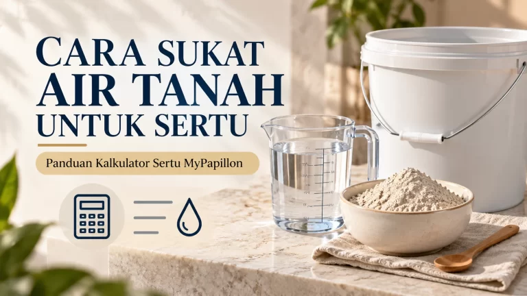 Cara sukat air tanah untuk sertu menggunakan Kalkulator Sertu MyPapillon