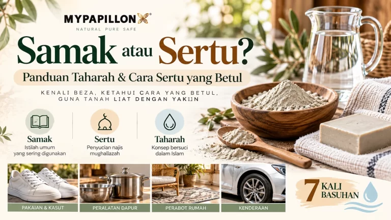 Samak atau sertu: panduan taharah dan cara sertu yang betul menggunakan tanah liat MyPapillon